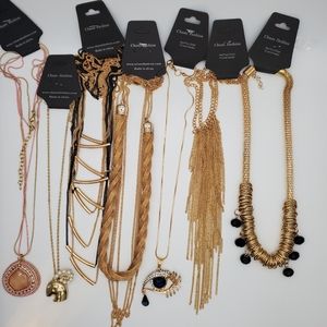 Gold tone Necklace Lot